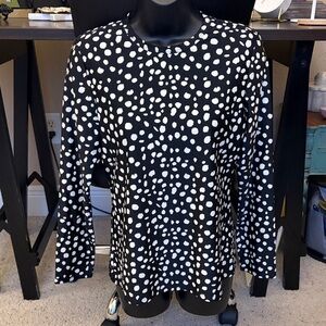 Jude Connally Black and White Dot Blouse
